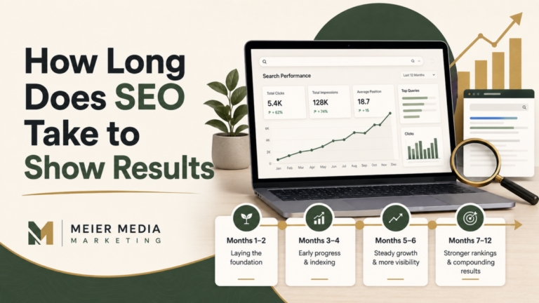 how long does SEO take to show resultsby meier media marketing